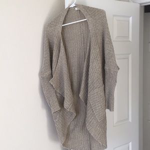 Knit beige cardigan sweater